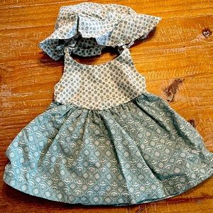 Never Used Carters baby sundress and hat 3 month